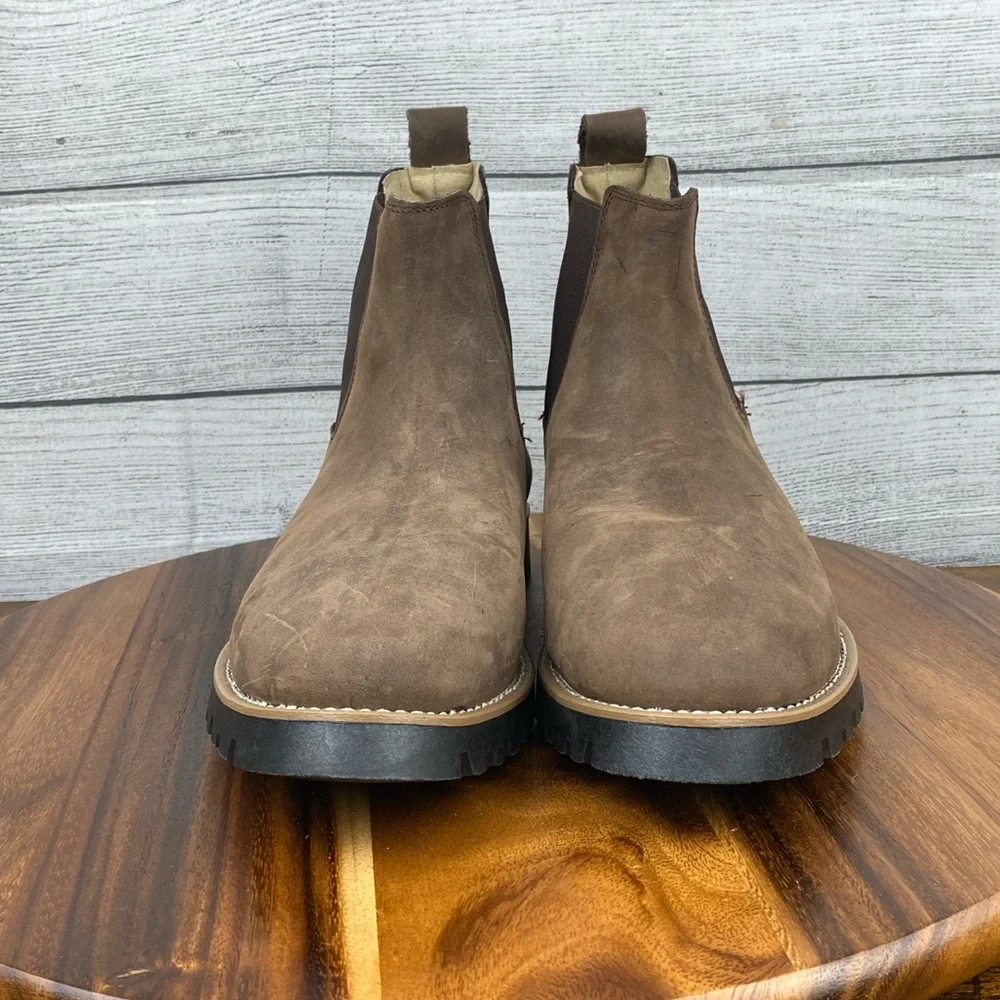 NEW Line of Trade Brown Leather The Foundation Chelsea Boot Men’s Size 10